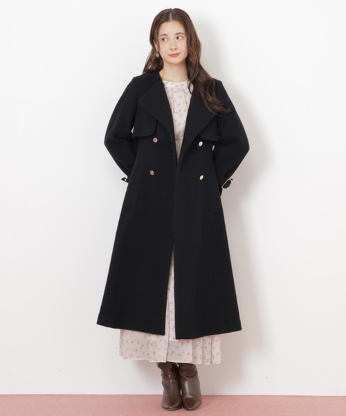 ◇ノーカラードレストレンチコート（トレンチコート）｜JILL by JILL