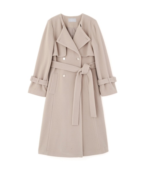 セール】◇ノーカラードレストレンチコート（ノーカラーコート）｜JILL
