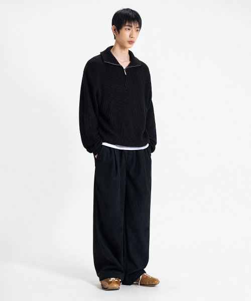 LEMAIN SECOND（リメインセカンド）の「ワンタックワイドコーデュロイバンディングパンツ[ブラック]（その他パンツ・レディース・その他・SMALL/MEDIUM/LARGE/X-LARGE/X-SMALL）」の13枚目の写真