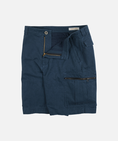 FRIZMWORKS(フリズムワークス)の「WASHED COTTON ZIP CARGO SHORTS _ NAVY(その他パンツ・メンズ・その他・LARGE/X-LARGE/SMALL/MEDIUM)」の2枚目の写真