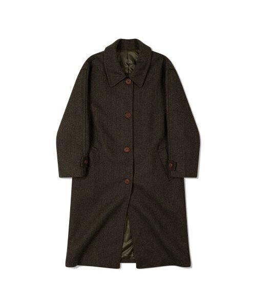 MOAA(モア)の「ウールボカシバルマカンコート (カーキブラウン)(チェスターコート・レディース・その他・SMALL/MEDIUM)」の2枚目の写真