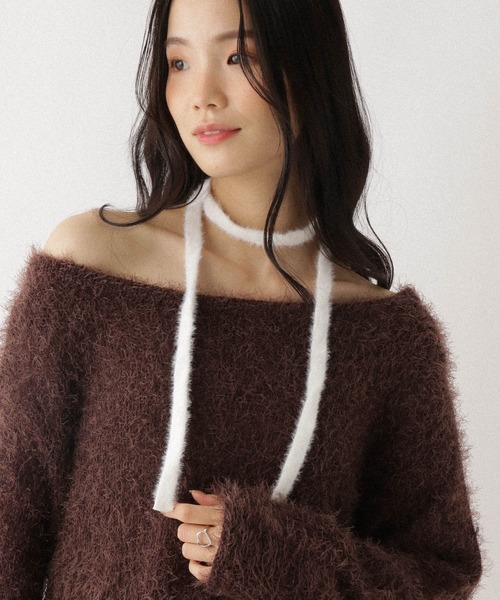 Heather（ヘザー）の「アソートチョーカー　608736（チョーカー・レディース・アイボリー/ブラック/ブラック系その他・ONE SIZE）」の2枚目の写真