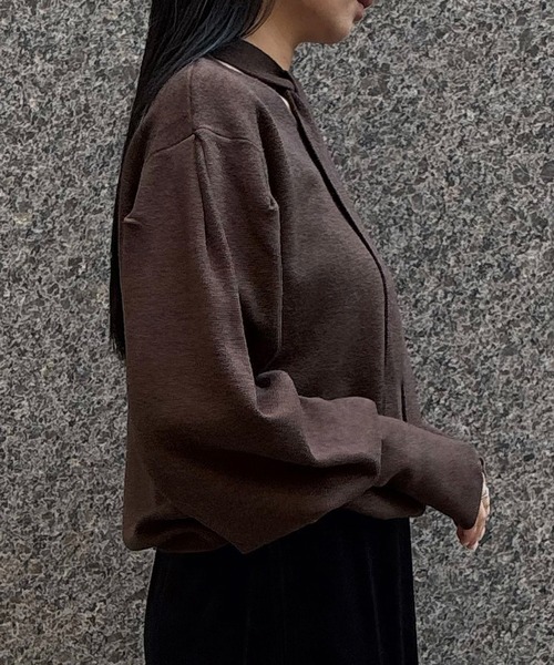 &g'aime(アンジェム)の「【&g'aime 】 チョーカー付きニット Choker Neck Knit(ニット/セーター・レディース・ブラウン/ブラック/ライトグレー・FREE)」の20枚目の写真
