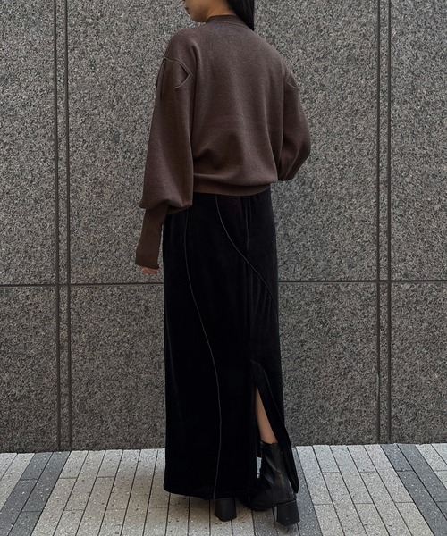 &g'aime(アンジェム)の「【&g'aime 】 チョーカー付きニット Choker Neck Knit(ニット/セーター・レディース・ブラウン/ブラック/ライトグレー・FREE)」の13枚目の写真