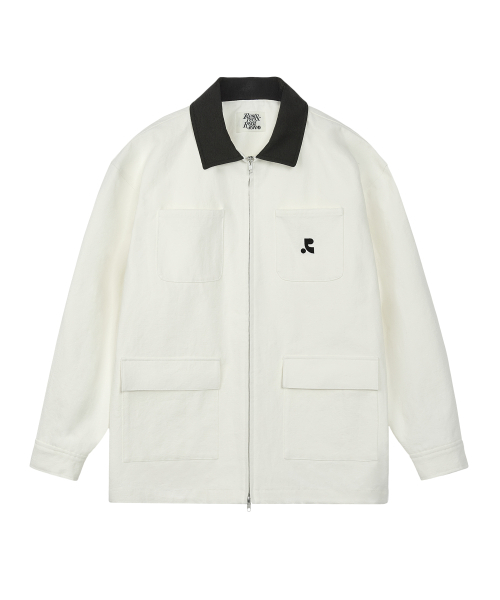 COTTON WORK JACKET - WHITE