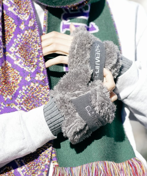 CONVERSE（コンバース）の「【CONVERSE/コンバース】フリースバンド ボアグローブ ミトン（手袋・レディース・グレー/ホワイト/ピンク・ONE SIZE）」の16枚目の写真