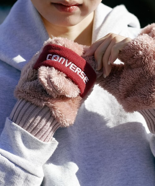 CONVERSE（コンバース）の「【CONVERSE/コンバース】フリースバンド ボアグローブ ミトン（手袋・レディース・グレー/ホワイト/ピンク・ONE SIZE）」の21枚目の写真