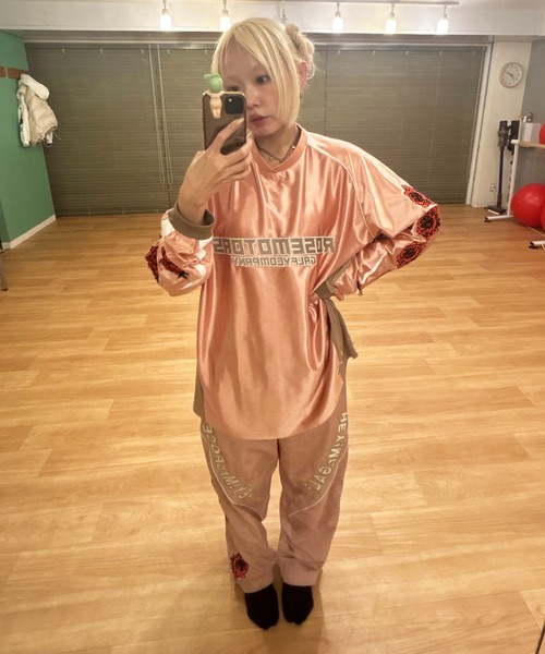 HEY!MrsROSE(ヘイミセスローズ)の「HEY! Mrs ROSE(ヘイ!ミセスローズ)HEY!Mr.GALFY 走り屋トラックパンツ(その他パンツ・レディース・ブラック/ピンク・FREE)」の15枚目の写真