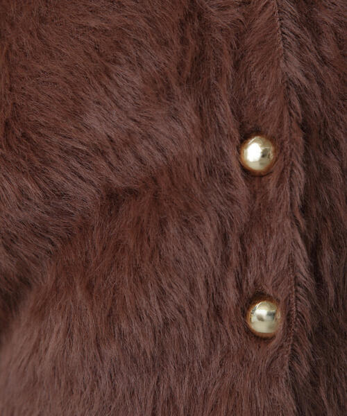 FREE'S MART（フリーズマート）の「◆【はかな企画】金ボタンロングシャギーニットカーデ〈ＭＦＭ〉（ニット/セーター・レディース・ホワイト/ブラウン/レッド/ネイビー・FREE）」の12枚目の写真