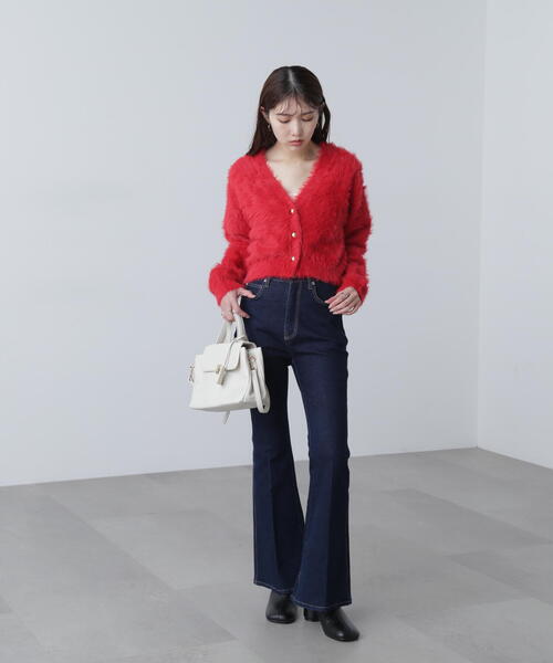 FREE'S MART（フリーズマート）の「◆【はかな企画】金ボタンロングシャギーニットカーデ〈ＭＦＭ〉（ニット/セーター・レディース・ホワイト/ブラウン/レッド/ネイビー・FREE）」の19枚目の写真