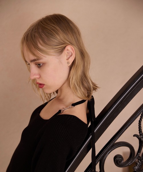 EIMY ISTOIRE(エイミーイストワール)の「フロントロゴリブニットワンピース(ワンピース・レディース・バーガンディー/ブラック・F)」の20枚目の写真