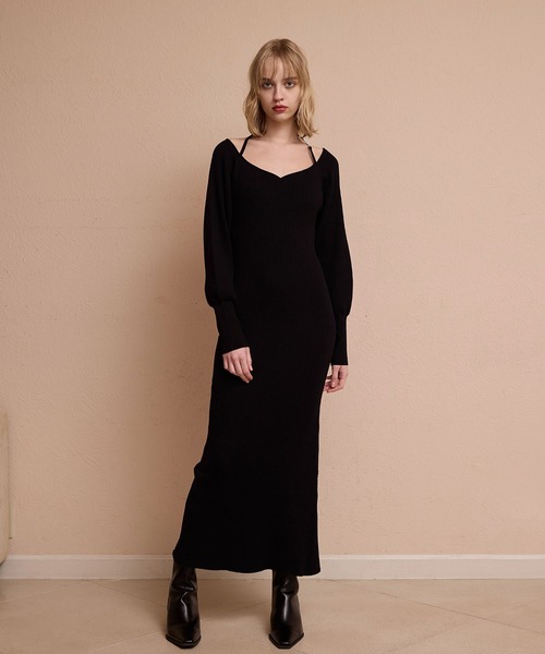 セール】フロントロゴリブニットワンピース（ワンピース）｜EIMY