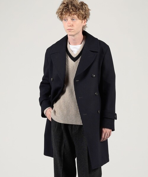 ウールカシミヤ ダブルブレステッド 6B Pコート（ピーコート