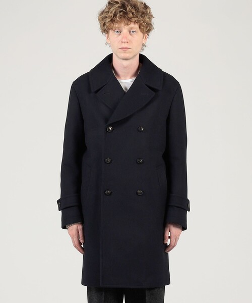 ウールカシミヤ ダブルブレステッド 6B Pコート（ピーコート