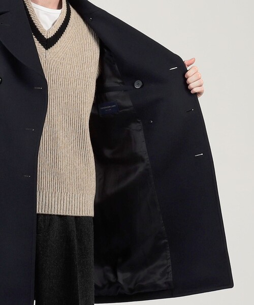 ウールカシミヤ ダブルブレステッド 6B Pコート（ピーコート