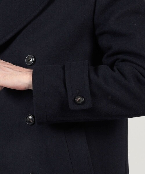 未使用 定価8万 Time is on ピーコート ブラック ダブル 肉厚 最高 のファッション - 未使用 定価8万 Time is on ピーコート