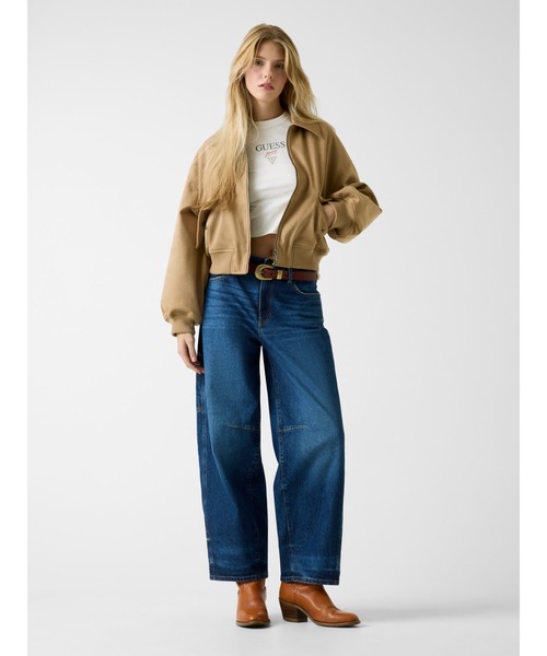 GUESS JEANS(ゲスジーンズ)の「GUESS JEANS Faux Suede Bomber ブルゾン (ブルゾン・レディース・ベージュ/ブラック・X-SMALL/MEDIUM/LARGE/SMALL)」の7枚目の写真