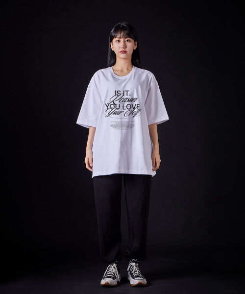 ASTRAL PROJECTION（アストラルプロジェクション）の「[オーバーサイズ]リズン 13番手 綿 ラウンドネック 半袖Tシャツ_ホワイト（Tシャツ/カットソー・メンズ・その他・LARGE/MEDIUM/X-LARGE/XX-LARGE）」の4枚目の写真