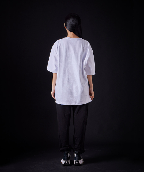 ASTRAL PROJECTION（アストラルプロジェクション）の「[オーバーサイズ]リズン 13番手 綿 ラウンドネック 半袖Tシャツ_ホワイト（Tシャツ/カットソー・メンズ・その他・LARGE/MEDIUM/X-LARGE/XX-LARGE）」の5枚目の写真