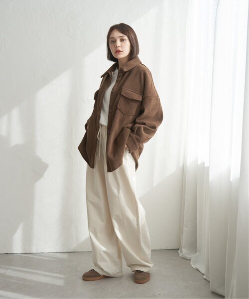 notch.（ノッチ）の「コーデュロイ裏フリースCPOジャケット（その他アウター・レディース・ブラック/アイボリー/ブラウン・M）」の11枚目の写真