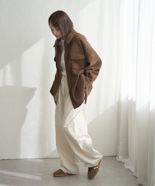 notch.（ノッチ）の「コーデュロイ裏フリースCPOジャケット（その他アウター・レディース・ブラック/アイボリー/ブラウン・M）」の12枚目の写真