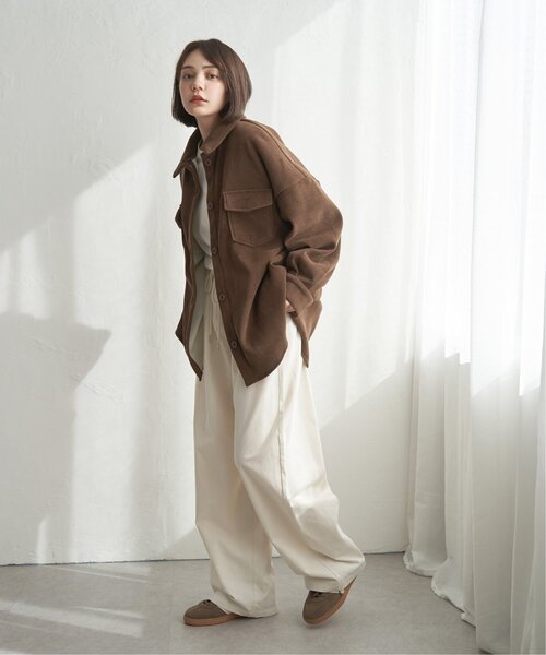 notch.（ノッチ）の「コーデュロイ裏フリースCPOジャケット（その他アウター・レディース・ブラック/アイボリー/ブラウン・M）」の13枚目の写真