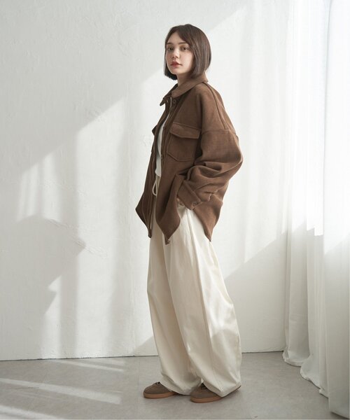 notch.（ノッチ）の「コーデュロイ裏フリースCPOジャケット（その他アウター・レディース・ブラック/アイボリー/ブラウン・M）」の14枚目の写真