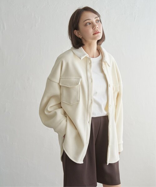 notch.（ノッチ）の「コーデュロイ裏フリースCPOジャケット（その他アウター・レディース・ブラック/アイボリー/ブラウン・M）」の16枚目の写真