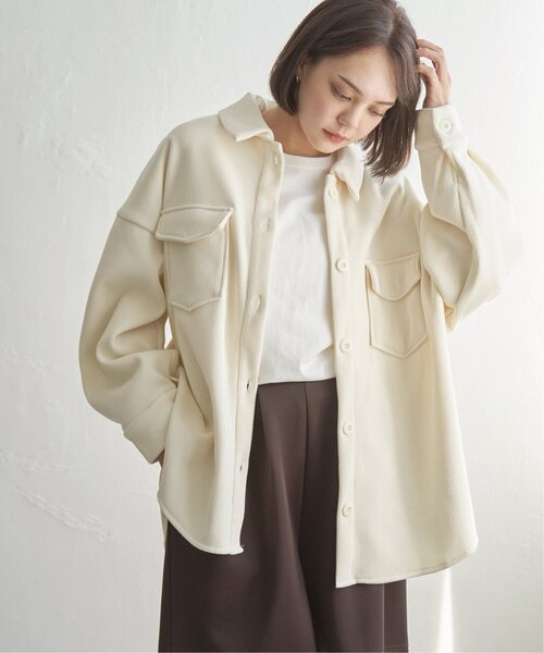 notch.（ノッチ）の「コーデュロイ裏フリースCPOジャケット（その他アウター・レディース・ブラック/アイボリー/ブラウン・M）」の17枚目の写真