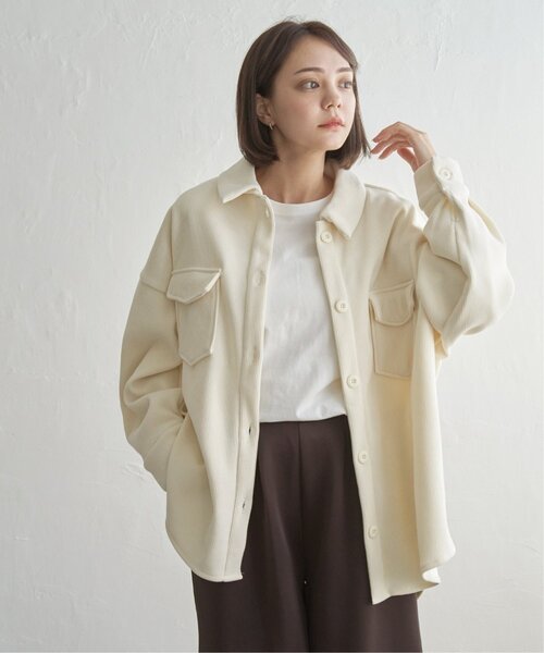 notch.（ノッチ）の「コーデュロイ裏フリースCPOジャケット（その他アウター・レディース・ブラック/アイボリー/ブラウン・M）」の19枚目の写真