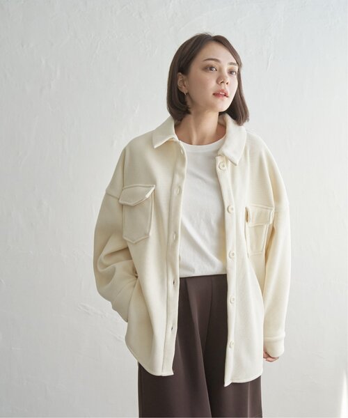 notch.（ノッチ）の「コーデュロイ裏フリースCPOジャケット（その他アウター・レディース・ブラック/アイボリー/ブラウン・M）」の20枚目の写真