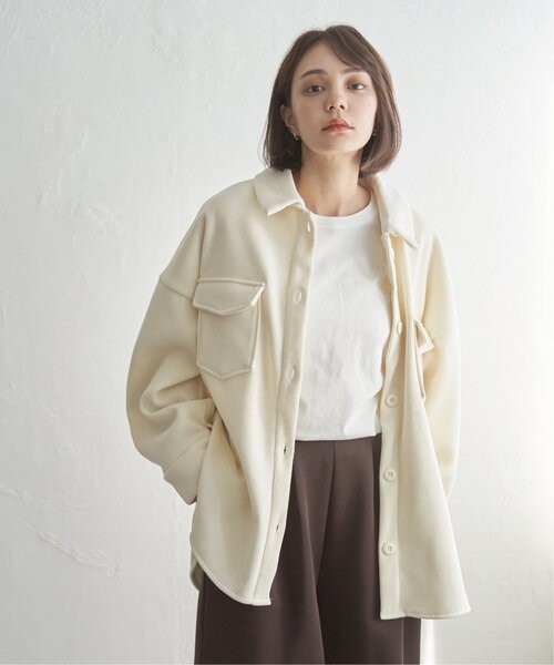 notch.（ノッチ）の「コーデュロイ裏フリースCPOジャケット（その他アウター・レディース・ブラック/アイボリー/ブラウン・M）」の21枚目の写真