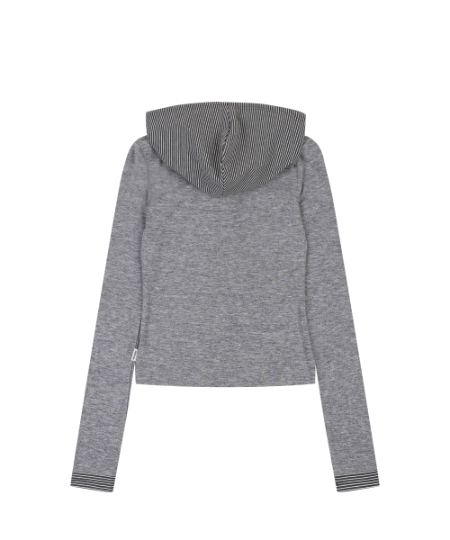 ORDINARY HOLIDAY（オーディナリー ホリデー）の「LAYERED SLIM HOODIE [MELANGE]（パーカー・レディース・その他・FREE）」の3枚目の写真