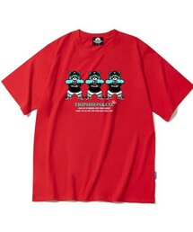 ミントキャンディベアロゴTシャツ - レッド