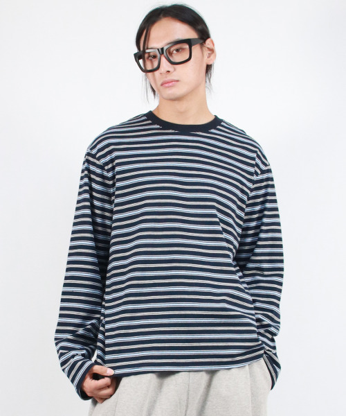 DEMARC(ドゥマーク)の「M MULTI STRIPE LONG SLEEVE TEE - Navy(Tシャツ/カットソー・メンズ・その他・MEDIUM/LARGE)」の7枚目の写真