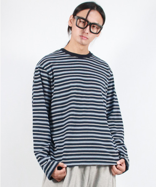 DEMARC(ドゥマーク)の「M MULTI STRIPE LONG SLEEVE TEE - Navy(Tシャツ/カットソー・メンズ・その他・MEDIUM/LARGE)」の8枚目の写真