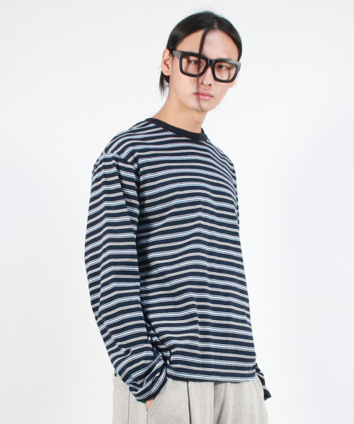 DEMARC(ドゥマーク)の「M MULTI STRIPE LONG SLEEVE TEE - Navy(Tシャツ/カットソー・メンズ・その他・MEDIUM/LARGE)」の10枚目の写真