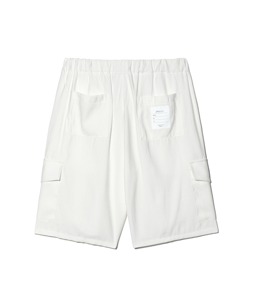 LMN3011（エルエムエヌ3011）の「バンブーカーゴハーフパンツ-アイボリー（その他パンツ・メンズ・アイボリー・X-LARGE/LARGE/MEDIUM）」の2枚目の写真