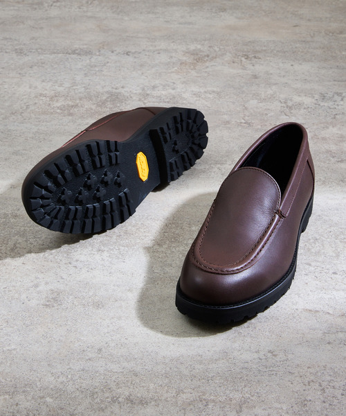 PADRONE(パドローネ)の「PADRONE パドローネ / MOCCASIN SLIP-ON ウォータープルーフレザーモカシンスリッポンシューズ / PU8759-2014(モカシン/デッキシューズ・メンズ・ダークブラウン/ブラック・43/42/41/40)」の2枚目の写真