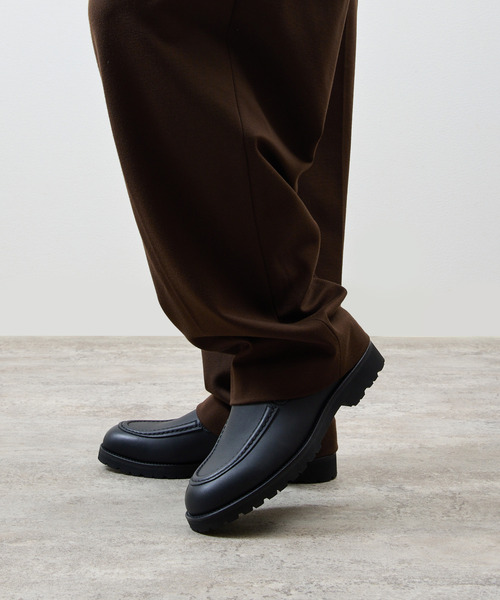 PADRONE(パドローネ)の「PADRONE パドローネ / MOCCASIN SLIP-ON ウォータープルーフレザーモカシンスリッポンシューズ / PU8759-2014(モカシン/デッキシューズ・メンズ・ダークブラウン/ブラック・43/42/41/40)」の4枚目の写真
