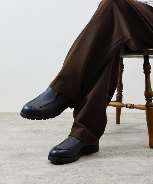 PADRONE(パドローネ)の「PADRONE パドローネ / MOCCASIN SLIP-ON ウォータープルーフレザーモカシンスリッポンシューズ / PU8759-2014(モカシン/デッキシューズ・メンズ・ダークブラウン/ブラック・43/42/41/40)」の17枚目の写真