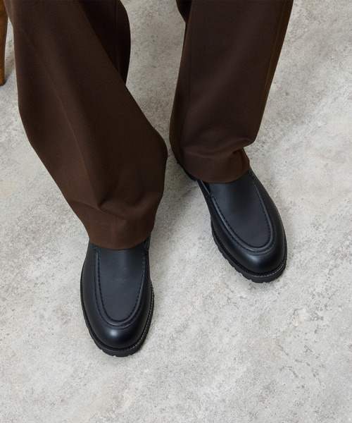 PADRONE(パドローネ)の「PADRONE パドローネ / MOCCASIN SLIP-ON ウォータープルーフレザーモカシンスリッポンシューズ / PU8759-2014(モカシン/デッキシューズ・メンズ・ダークブラウン/ブラック・43/42/41/40)」の18枚目の写真