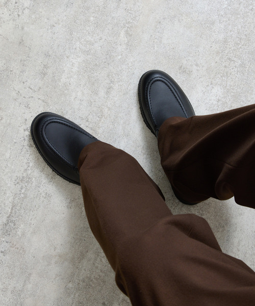 PADRONE(パドローネ)の「PADRONE パドローネ / MOCCASIN SLIP-ON ウォータープルーフレザーモカシンスリッポンシューズ / PU8759-2014(モカシン/デッキシューズ・メンズ・ダークブラウン/ブラック・43/42/41/40)」の19枚目の写真