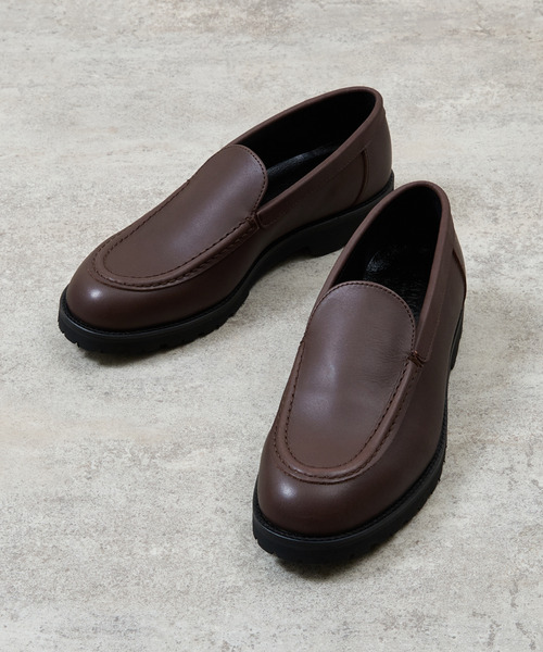 PADRONE(パドローネ)の「PADRONE パドローネ / MOCCASIN SLIP-ON ウォータープルーフレザーモカシンスリッポンシューズ / PU8759-2014(モカシン/デッキシューズ・メンズ・ダークブラウン/ブラック・43/42/41/40)」の21枚目の写真