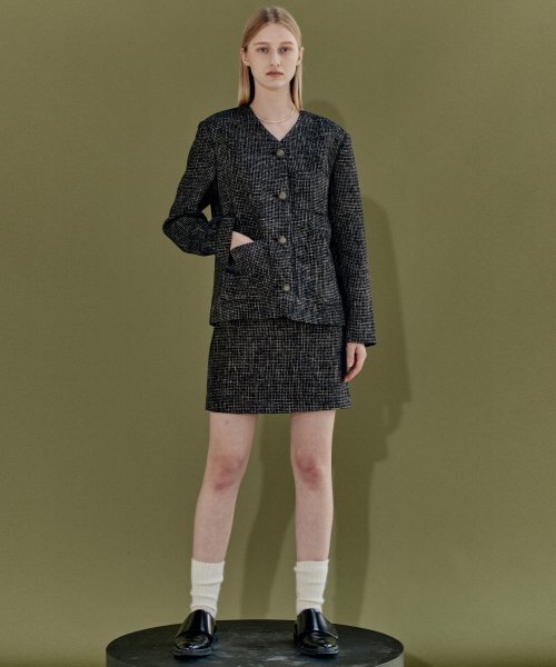 EN OR（エンオール）の「TWEED MINI SKIRT - BLACK（スカート・レディース・その他・SMALL/MEDIUM）」の2枚目の写真