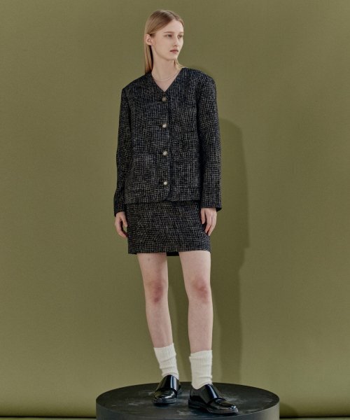 EN OR（エンオール）の「TWEED MINI SKIRT - BLACK（スカート・レディース・その他・SMALL/MEDIUM）」の3枚目の写真