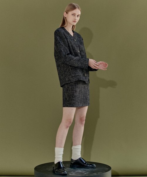 EN OR（エンオール）の「TWEED MINI SKIRT - BLACK（スカート・レディース・その他・SMALL/MEDIUM）」の4枚目の写真