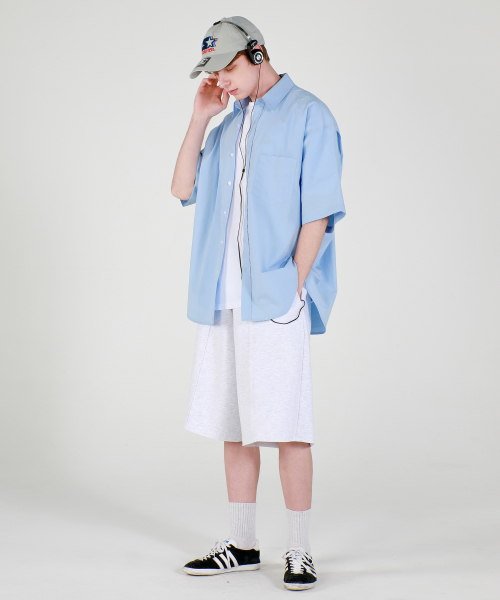 ESN(イーエスエヌ)の「カットオフバミューダスウェットショーツメランジ(その他パンツ・メンズ・その他・LARGE/MEDIUM)」の2枚目の写真
