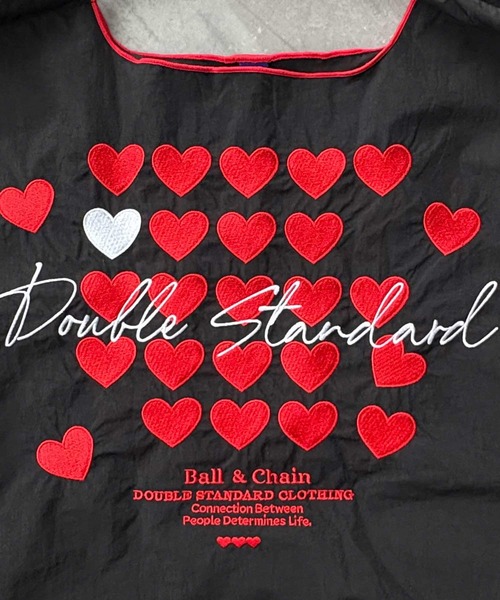 DOUBLE STANDARD CLOTHING（ダブルスタンダードクロージング）の「[Ball&Chain×DOUBLE STANDARD CLOTHING]ハートミニショッピングバッグ（エコバッグ/サブバッグ・レディース・ブラック/キャメル・M）」の7枚目の写真