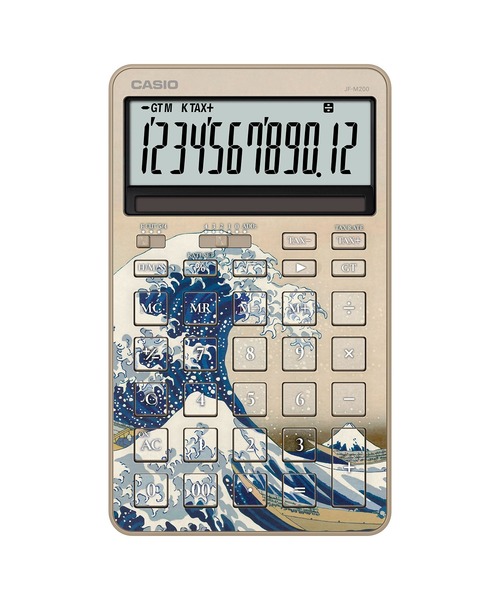 葛飾北斎「神奈川沖浪裏」 / スタイリッシュ電卓 / JF-M200-TJ-KHK-N